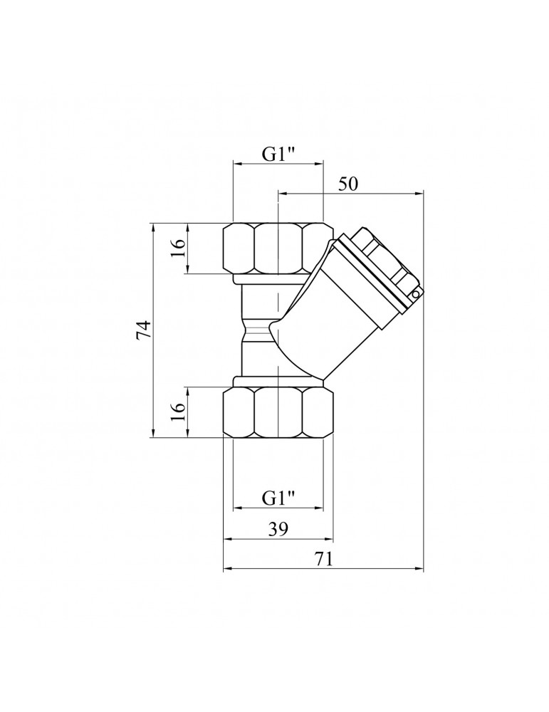 Фільтр грубої очистки води Karro 1" латунь | купити | SilverGoose.com.ua.com.ua