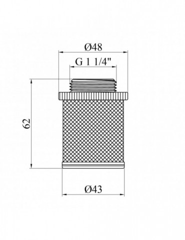 Сітка для зворотнього клапана Karro 1 1/4" KR-6122 | купити | SilverGoose.com.ua.com.ua