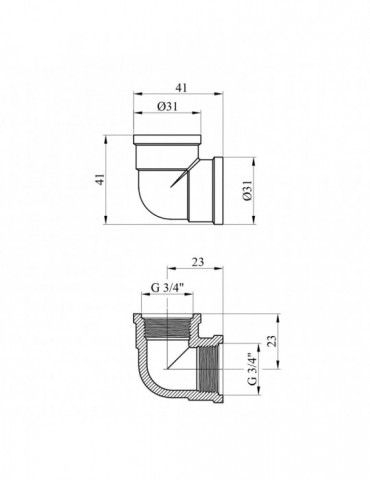 Кутник Karro 3/4" ВВ нікельований | купити | SilverGoose.com.ua.com.ua