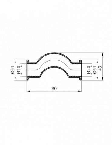 Обвод короткий PPR GrandiTherm 20 мм | купити | SilverGoose.com.ua.com.ua