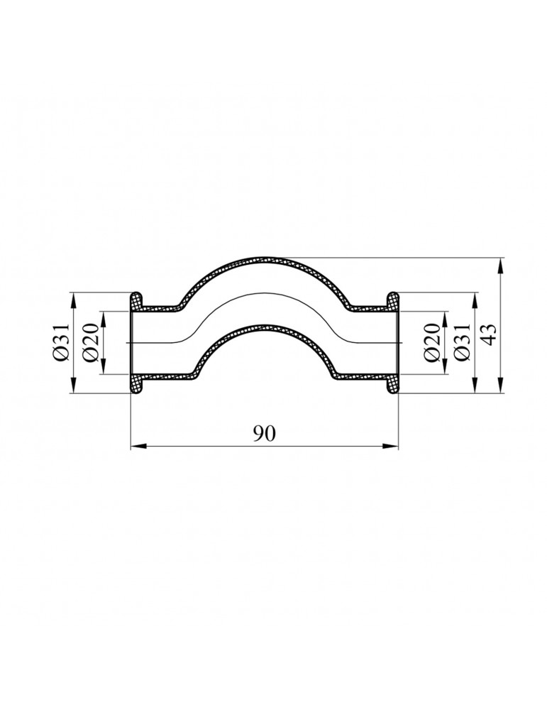 Обвод короткий PPR GrandiTherm 20 мм | купити | SilverGoose.com.ua.com.ua