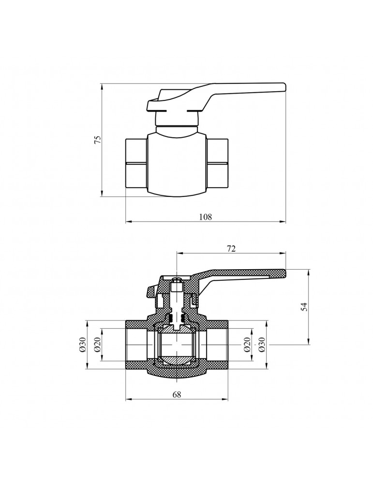 Кран кульовий PPR GrandiTherm 20 мм | купити | SilverGoose.com.ua.com.ua