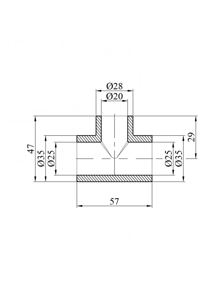 Трійник перехідний PPR GrandiTherm 25х20х25 мм | купити | SilverGoose.com.ua.com.ua