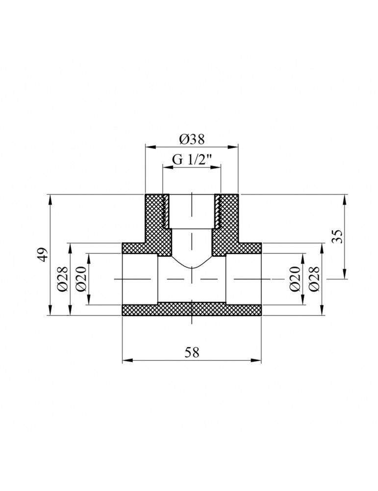 Трійник PPR GrandiTherm 20х1/2" РВ | купити | SilverGoose.com.ua.com.ua