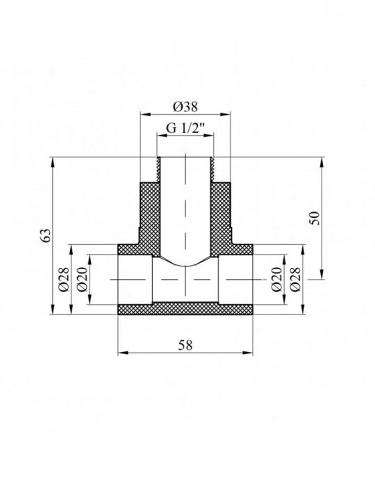 Трійник PPR GrandiTherm 20х1/2" РЗ | купити | SilverGoose.com.ua.com.ua