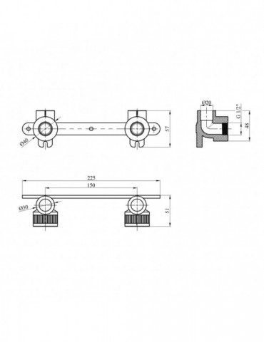 Комплект для підключення змішувача PPR GrandiTherm 20х1/2" РВ нижній | купити | SilverGoose.com.ua.com.ua