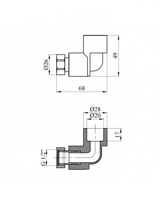 Коліно з накидною гайкою PPR GrandiTherm 20х1/2" | купити | SilverGoose.com.ua.com.ua