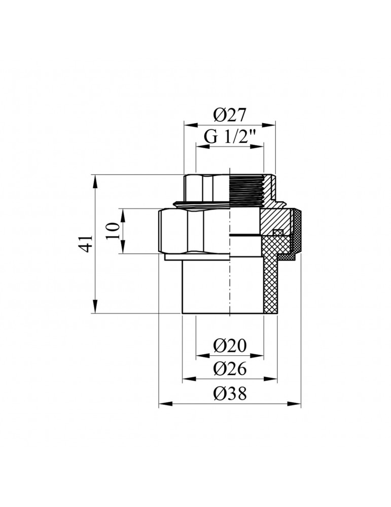Американка PPR GrandiTherm 20х1/2" РВ | купити | SilverGoose.com.ua.com.ua