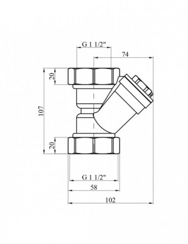 Фільтр грубої очистки води Karro 1 1/2" латунь | купити | SilverGoose.com.ua.com.ua