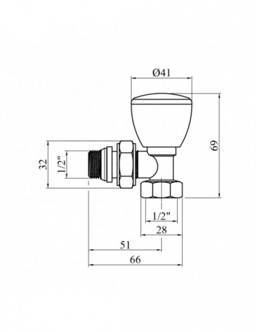 Кран радіаторний верхній кутовий Karro "Super" 1/2" ВЗ KR-319 | купити | SilverGoose.com.ua.com.ua