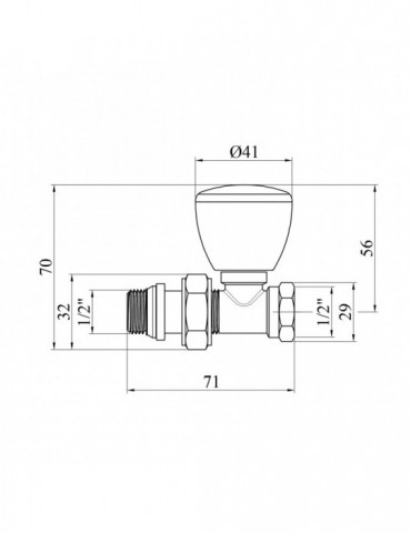 Кран радіаторний верхній прямий Karro "Super" 1/2" ВЗ KR-370 | купити | SilverGoose.com.ua.com.ua