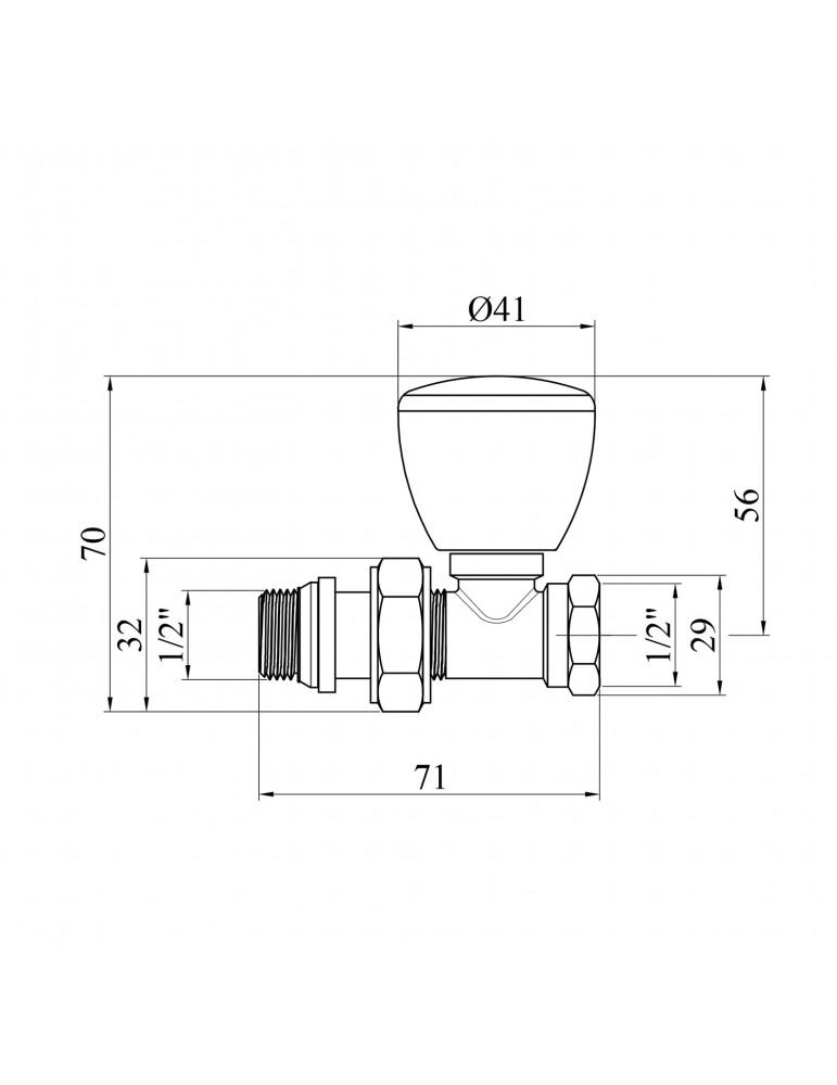 Кран радіаторний верхній прямий Karro "Super" 1/2" ВЗ KR-370 | купити | SilverGoose.com.ua.com.ua