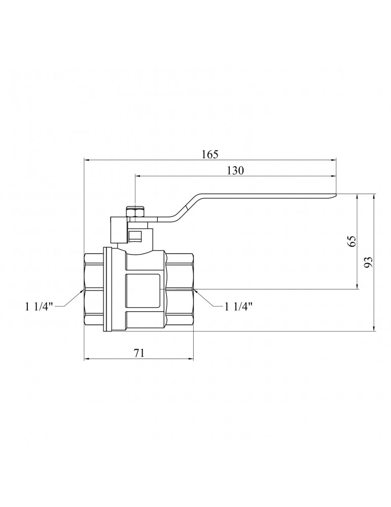 Кран кульовий Karro "Standart+" 1 1/4" ВВ PN40 ручка | купити | SilverGoose.com.ua.com.ua