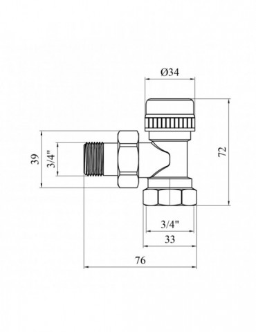 Кран термостатичний кутовий Karro 3/4" ВЗ KR-2021 | купити | SilverGoose.com.ua.com.ua