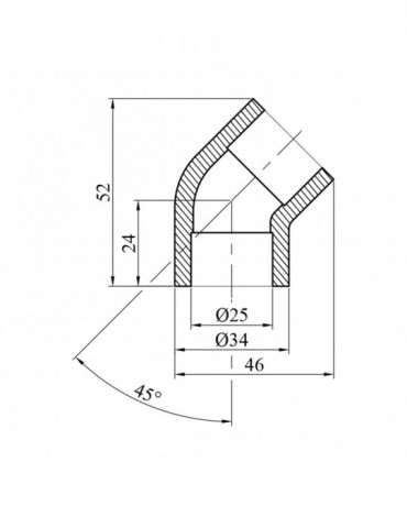 Коліно 45° PPR GrandiTherm 25 мм | купити | SilverGoose.com.ua.com.ua