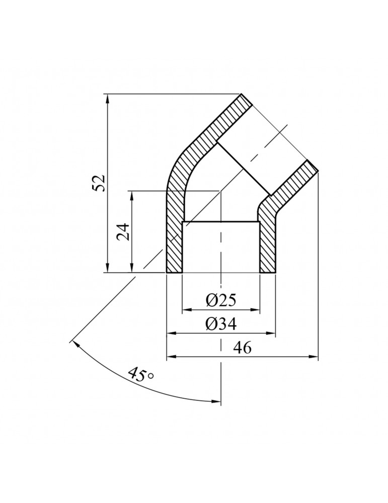 Коліно 45° PPR GrandiTherm 25 мм | купити | SilverGoose.com.ua.com.ua