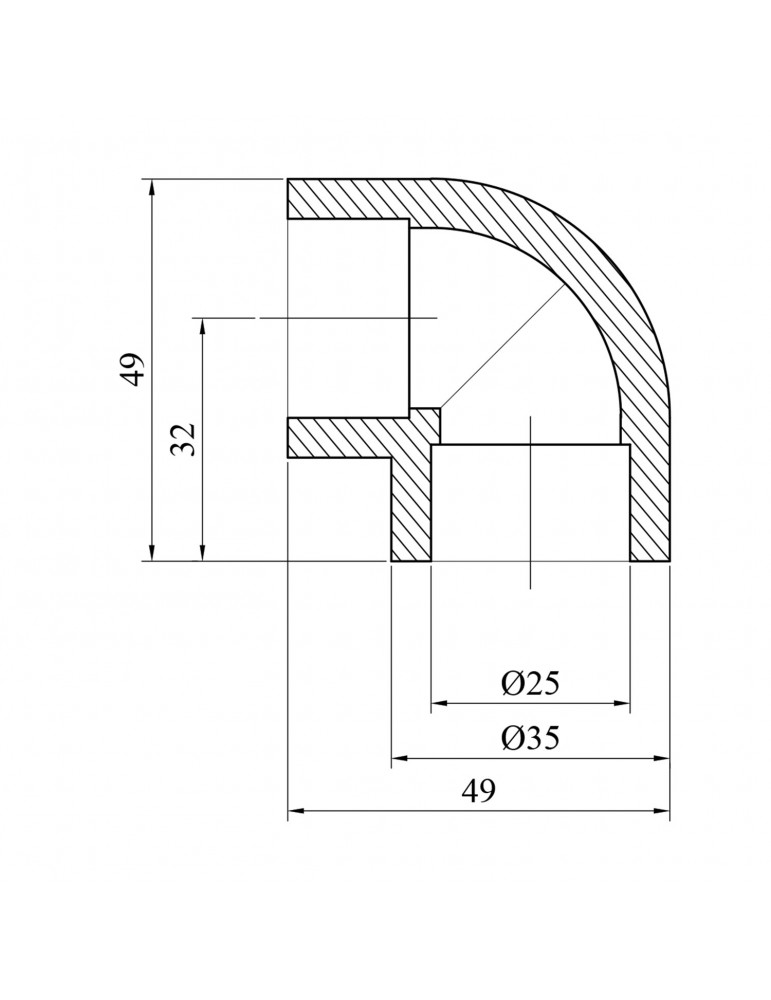 Коліно 90° PPR GrandiTherm 25 мм | купити | SilverGoose.com.ua.com.ua
