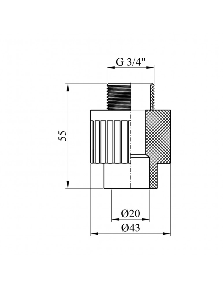 Муфта PPR GrandiTherm 20х3/4" РЗ | купити | SilverGoose.com.ua.com.ua