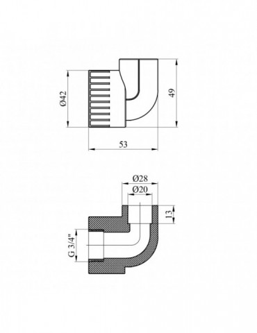 Коліно PPR GrandiTherm 20х3/4" РВ | купити | SilverGoose.com.ua.com.ua