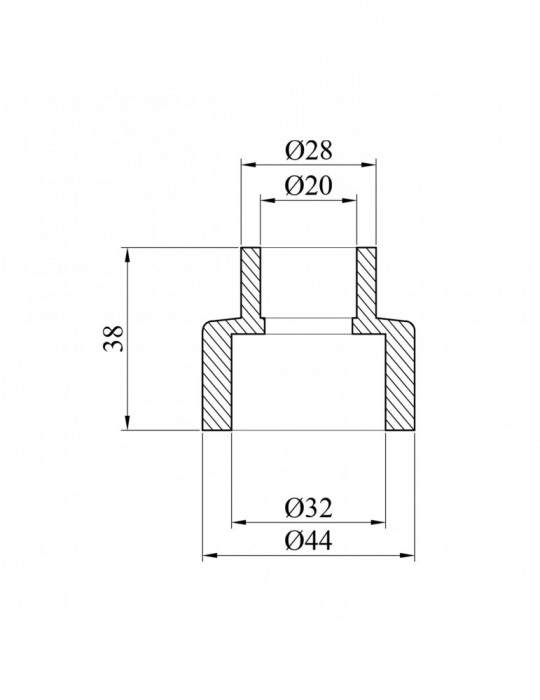 Муфта редукційна PPR GrandiTherm 32х20 мм | купити | SilverGoose.com.ua.com.ua