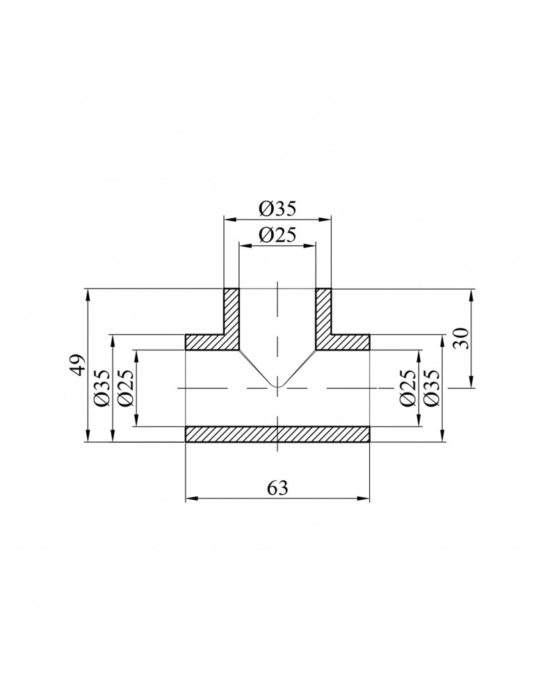 Трійник PPR GrandiTherm 25 мм | купити | SilverGoose.com.ua.com.ua