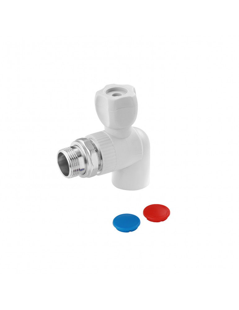 Кран радіаторний кутовий PPR GrandiTherm 25х3/4" | купити | SilverGoose.com.ua.com.ua