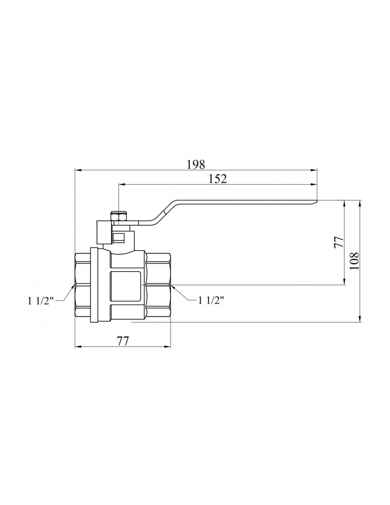 Кран кульовий Karro "Standart" 1 1/2" ВВ PN30 ручка | купити | SilverGoose.com.ua.com.ua