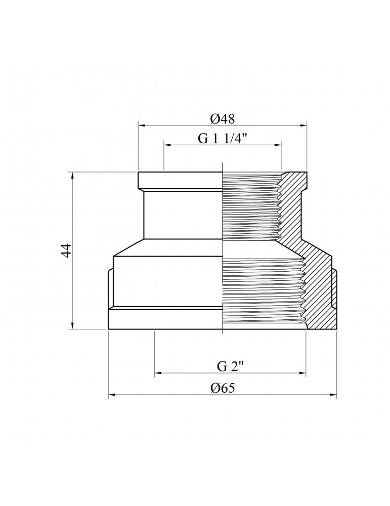 Муфта перехідна STA (DN) 32х50 ВВ латунна | купити | SilverGoose.com.ua.com.ua