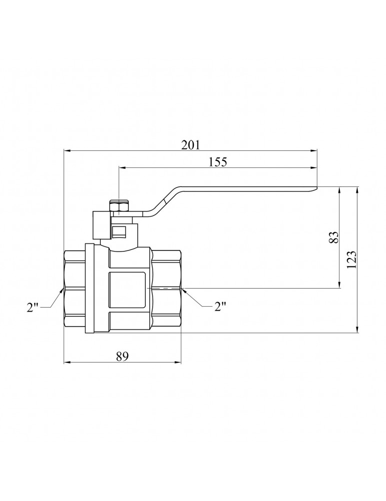 Кран кульовий Karro "Standart" 2" ВВ PN30 ручка | купити | SilverGoose.com.ua.com.ua