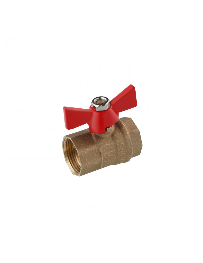 Кран кульовий STA (DN) 20 ВВ PN30 метелик, латунь | купити | SilverGoose.com.ua.com.ua