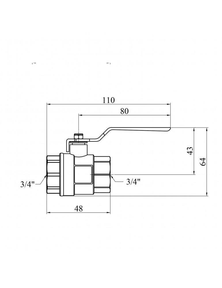 Кран кульовий STA (DN) 20 ВВ PN30 ручка, латунь | купити | SilverGoose.com.ua.com.ua