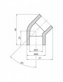 Коліно 45° PPR GrandiTherm 32 мм | купити | SilverGoose.com.ua.com.ua