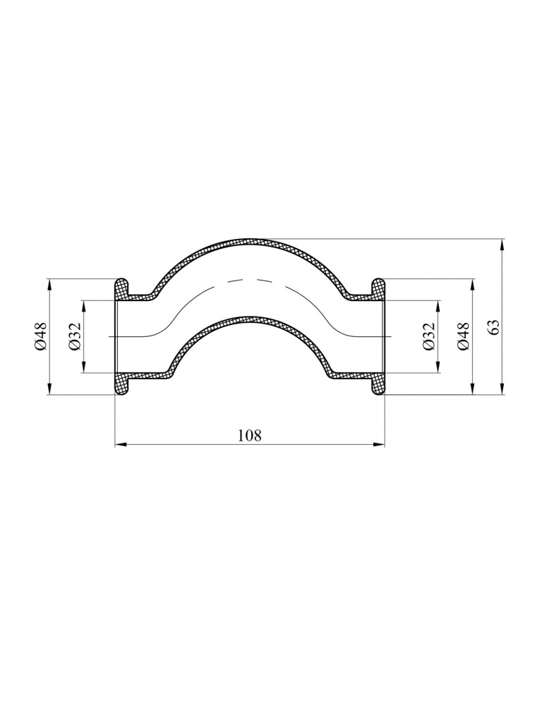 Обвод короткий PPR GrandiTherm 32 мм | купити | SilverGoose.com.ua.com.ua