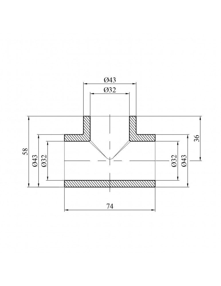 Трійник PPR GrandiTherm 32 мм | купити | SilverGoose.com.ua.com.ua