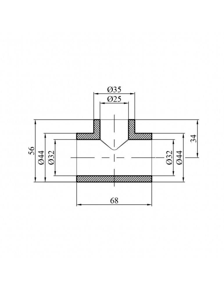 Трійник перехідний PPR GrandiTherm 32х25х32 мм | купити | SilverGoose.com.ua.com.ua