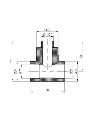 Трійник PPR GrandiTherm 25х1/2" РЗ | купити | SilverGoose.com.ua.com.ua