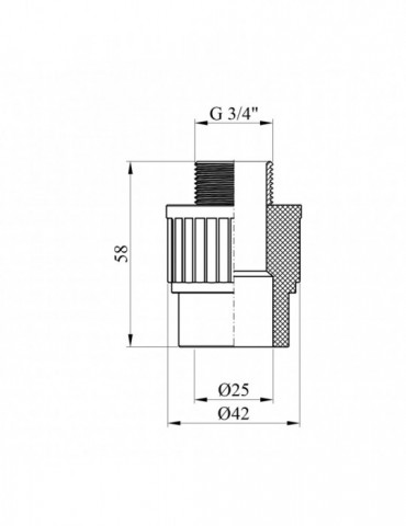 Муфта PPR GrandiTherm 25х3/4" РЗ | купити | SilverGoose.com.ua.com.ua