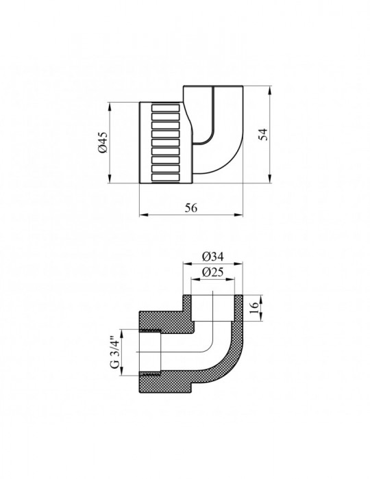 Коліно PPR GrandiTherm 25х3/4" РВ | купити | SilverGoose.com.ua.com.ua