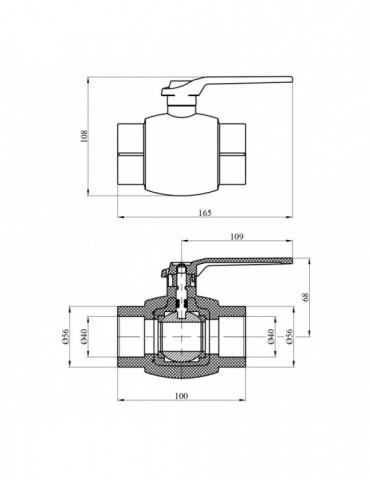 Кран кульовий PPR GrandiTherm 40 мм | купити | SilverGoose.com.ua.com.ua