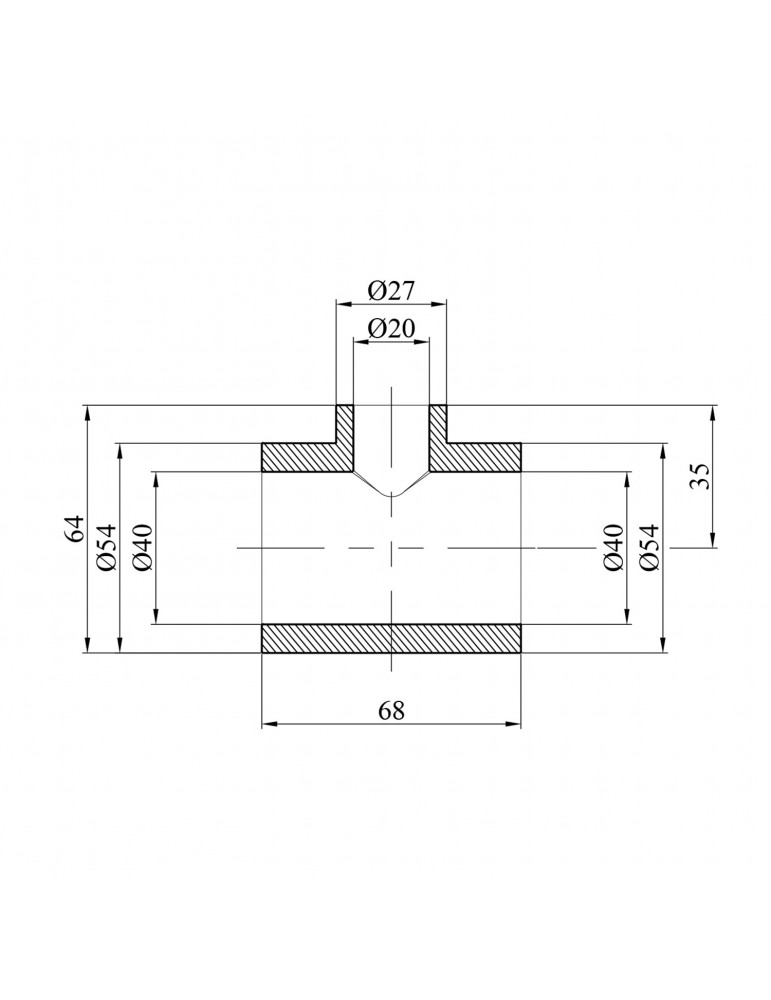 Трійник перехідний PPR GrandiTherm 40х20х40 мм | купити | SilverGoose.com.ua.com.ua