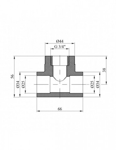 Трійник PPR GrandiTherm 25х3/4" РВ | купити | SilverGoose.com.ua.com.ua
