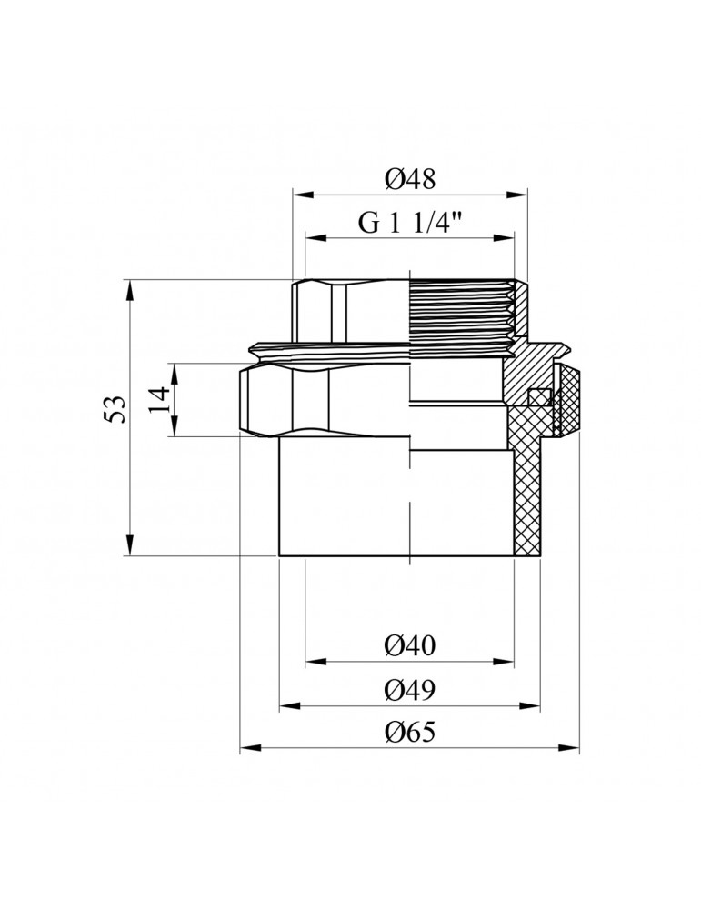 Американка PPR GrandiTherm 40х1 1/4" РВ | купити | SilverGoose.com.ua.com.ua
