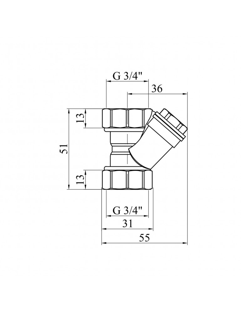 Фільтр грубого очищення STA (DN) 20 латунний | купити | SilverGoose.com.ua.com.ua