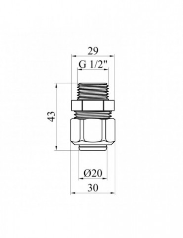 Муфта металопластикова Karro 20х1/2" РЗ | купити | SilverGoose.com.ua.com.ua