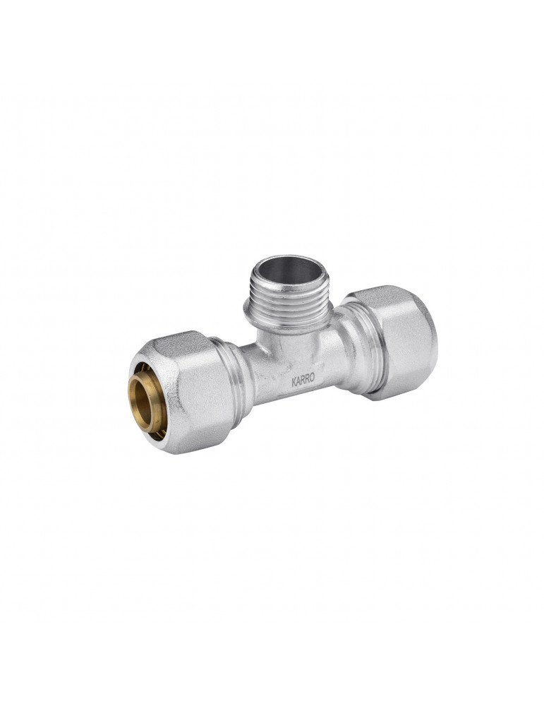 Трійник металопластиковий Karro 20х1/2"х20 РЗ | купити | SilverGoose.com.ua.com.ua