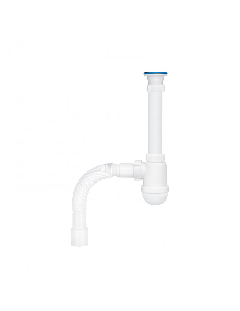 Сифон для раковини ANIplast з різьбовим випуском 64 мм, з гнучкою трубою 40х40/50 мм С1015EU | купити | SilverGoose.com.ua.com.u
