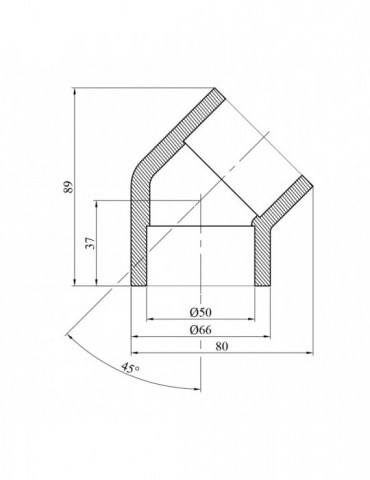 Коліно 45° PPR GrandiTherm 50 мм | купити | SilverGoose.com.ua.com.ua