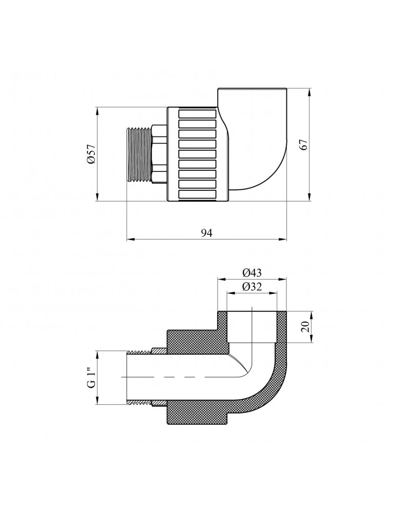 Коліно PPR GrandiTherm 32х1" РЗ | купити | SilverGoose.com.ua.com.ua