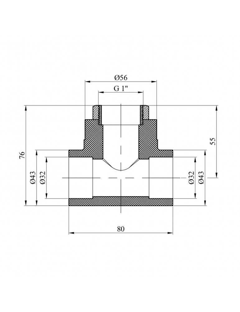 Трійник PPR GrandiTherm 32х1" РВ | купити | SilverGoose.com.ua.com.ua