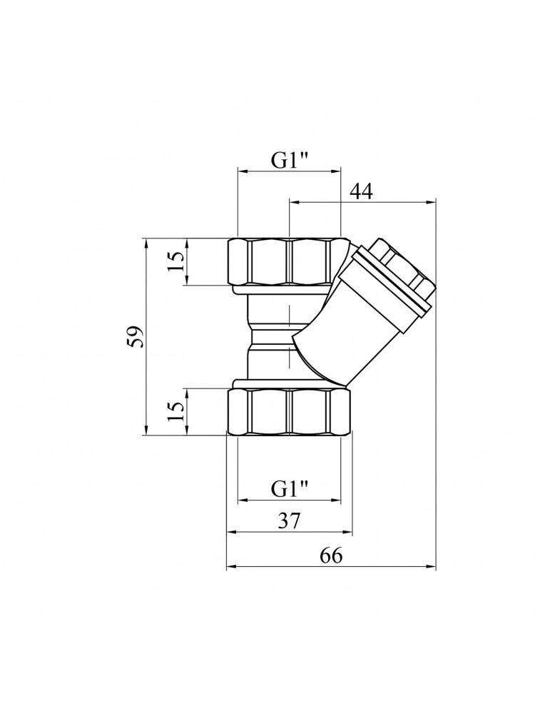 Фільтр грубого очищення STA (DN) 25 латунний | купити | SilverGoose.com.ua.com.ua